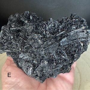 1lb Black Druzy Tourmaline Specimen Cluster